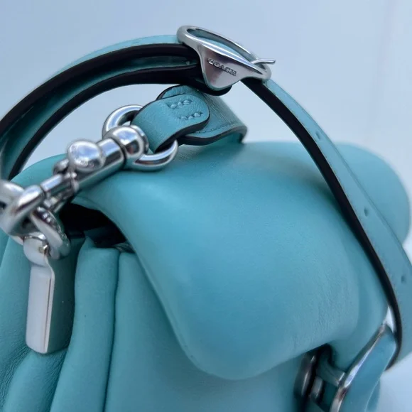 COACH Faded Blue Tabby 18 In Nappa Leather - Picture 5 of 12